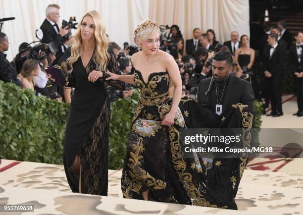 Emilia Clarke attends the Heavenly Bodies: Fashion & The Catholic Imagination Costume Institute Gala at The Metropolitan Museum of Art on May 7, 2018...