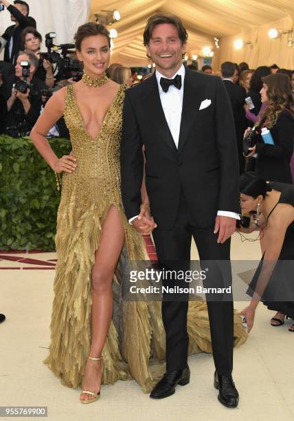 Irina Shayk and Bradley Cooper attend the Heavenly Bodies: Fashion & The Catholic Imagination Costume Institute Gala at The Metropolitan Museum of...
