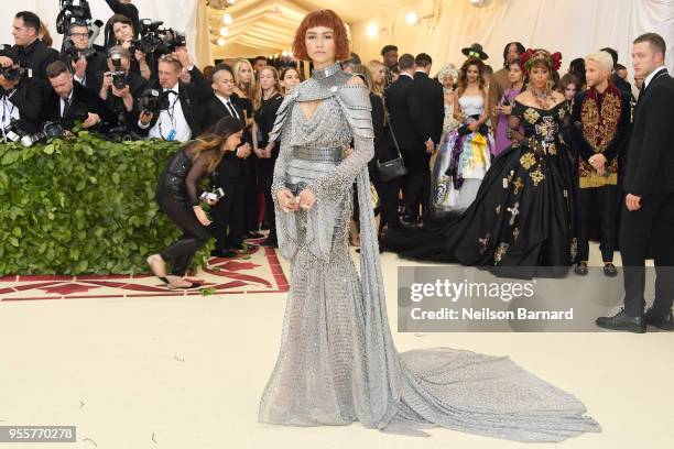 Zendaya attends the Heavenly Bodies: Fashion & The Catholic Imagination Costume Institute Gala at The Metropolitan Museum of Art on May 7, 2018 in...