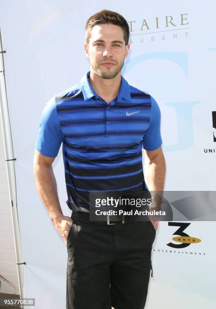 Singer Dean Geyer attends the 11th annual George Lopez Celebrity Golf Classic at Lakeside Country Club on May 7, 2018 in Toluca Lake, California.