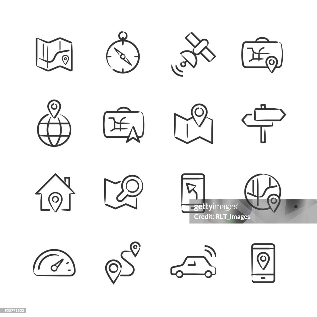 Navigation Icons — Sketchy Series