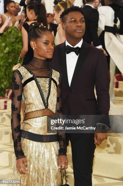 Letitia Wright and John Boyega attend the Heavenly Bodies: Fashion & The Catholic Imagination Costume Institute Gala at The Metropolitan Museum of...