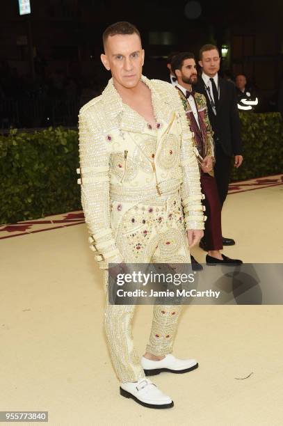 Jeremy Scott attends the Heavenly Bodies: Fashion & The Catholic Imagination Costume Institute Gala at The Metropolitan Museum of Art on May 7, 2018...