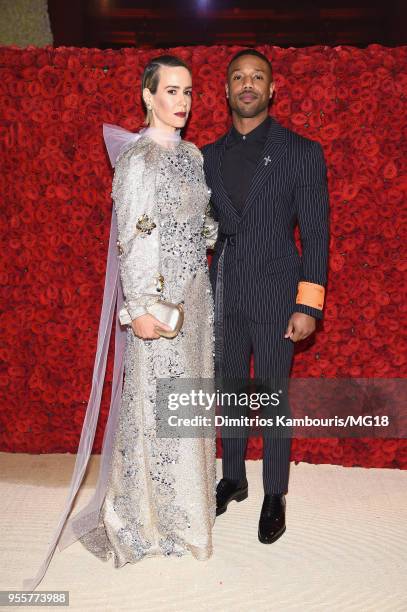 Sarah Paulson and Michael B. Jordan attend the Heavenly Bodies: Fashion & The Catholic Imagination Costume Institute Gala at The Metropolitan Museum...