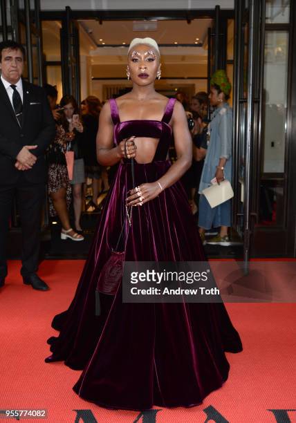 Actress Cynthia Erivo attends as The Mark Hotel celebrates the 2018 Met Gala at The Mark Hotel on May 7, 2018 in New York City.