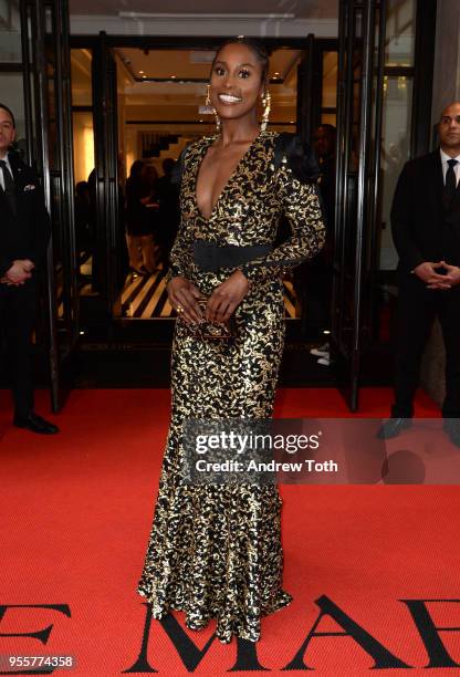 Issa Rae attends as The Mark Hotel celebrates the 2018 Met Gala at The Mark Hotel on May 7, 2018 in New York City.