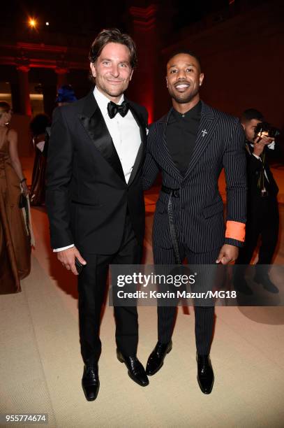 Bradley Cooper and Michael B. Jordan attend the Heavenly Bodies: Fashion & The Catholic Imagination Costume Institute Gala at The Metropolitan Museum...