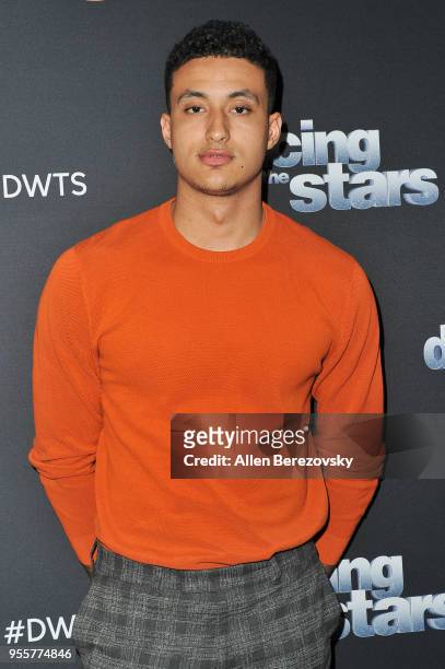 Kyle Kuzma arrives at ABC's "Dancing With The Stars: Athletes" Season 26 show on May 7, 2018 in Los Angeles, California.