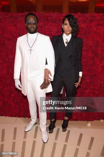 Sean Combs and Cassie attend the Heavenly Bodies: Fashion & The Catholic Imagination Costume Institute Gala at The Metropolitan Museum of Art on May...
