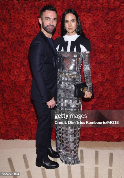 Nicolas Ghesquière and Jennifer Connelly attend the Heavenly Bodies: Fashion & The Catholic Imagination Costume Institute Gala at The Metropolitan...