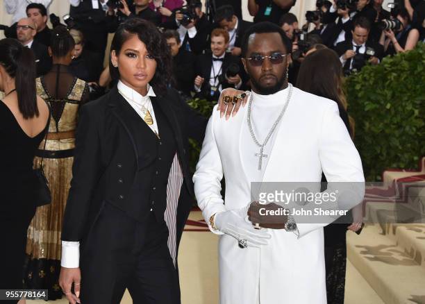 Cassie Ventura and Sean "Diddy" Combs attend the Heavenly Bodies: Fashion & The Catholic Imagination Costume Institute Gala at The Metropolitan...