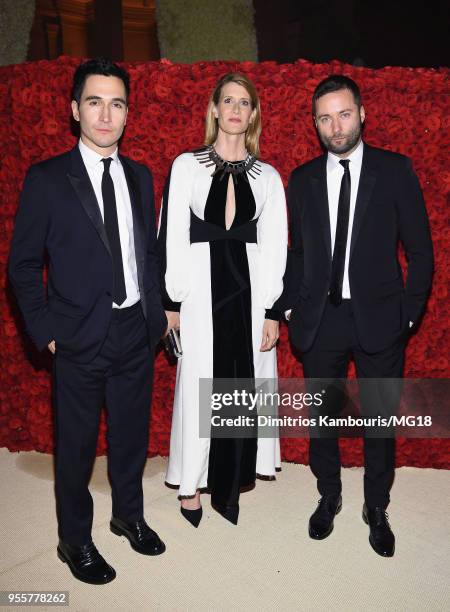 Lazaro Hernandez, Laura Dern, and Jack McCollough attend the Heavenly Bodies: Fashion & The Catholic Imagination Costume Institute Gala at The...