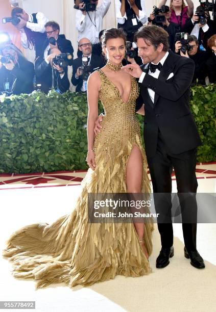 Irina Shayk and Bradley Cooper attend the Heavenly Bodies: Fashion & The Catholic Imagination Costume Institute Gala at The Metropolitan Museum of...