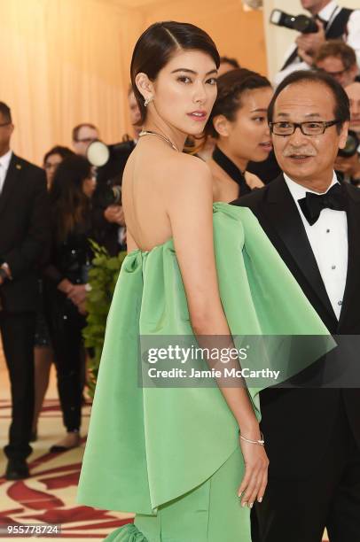 Hikari Mori attends the Heavenly Bodies: Fashion & The Catholic Imagination Costume Institute Gala at The Metropolitan Museum of Art on May 7, 2018...