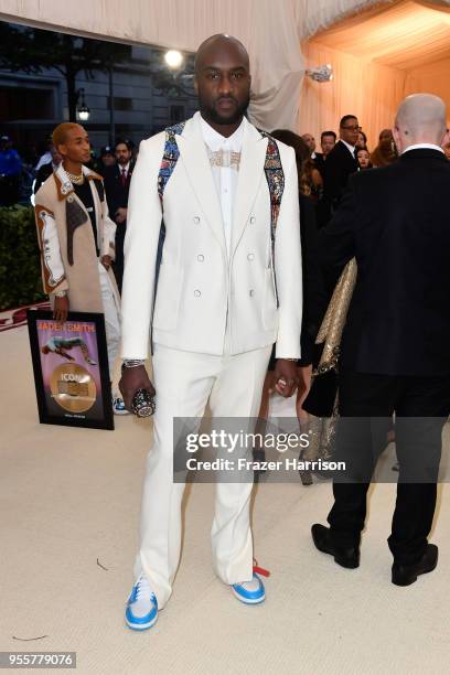 Virgil Abloh attends the Heavenly Bodies: Fashion & The Catholic Imagination Costume Institute Gala at The Metropolitan Museum of Art on May 7, 2018...