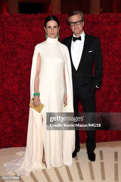 Livia Giuggioli and Colin Firth attend the Heavenly Bodies: Fashion & The Catholic Imagination Costume Institute Gala at The Metropolitan Museum of...