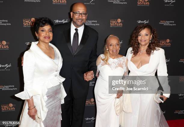 Phylicia Rashad, Andrew Arthur Allen Jr., Vivian Ayers Allen and Debbie Allen attend "A Tale of Two Sisters" honoring Debbie Allen and Phylicia...