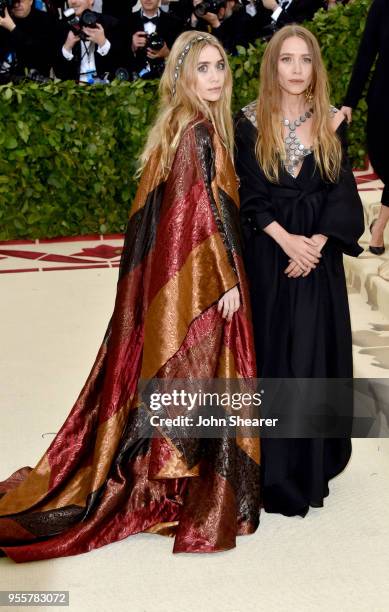 Ashley Olsen and Mary-Kate Olsen attend the Heavenly Bodies: Fashion & The Catholic Imagination Costume Institute Gala at The Metropolitan Museum of...