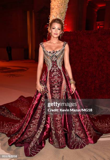 Blake Lively attends the Heavenly Bodies: Fashion & The Catholic Imagination Costume Institute Gala at The Metropolitan Museum of Art on May 7, 2018...