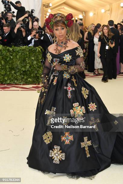 Marjorie Harvey attends the Heavenly Bodies: Fashion & The Catholic Imagination Costume Institute Gala at The Metropolitan Museum of Art on May 7,...
