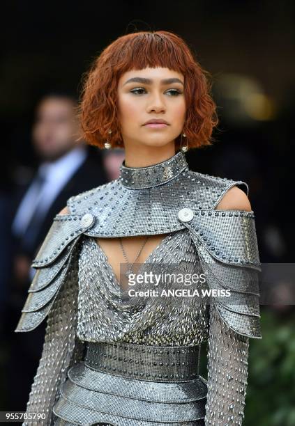 Zendaya arrives for the 2018 Met Gala on May 7 at the Metropolitan Museum of Art in New York. - The Gala raises money for the Metropolitan Museum of...