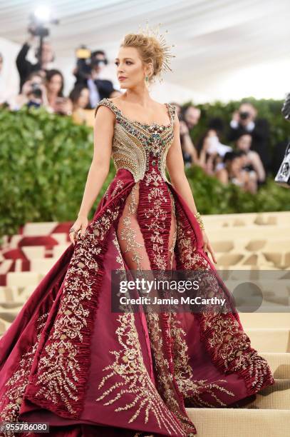 Blake Lively attends the Heavenly Bodies: Fashion & The Catholic Imagination Costume Institute Gala at The Metropolitan Museum of Art on May 7, 2018...