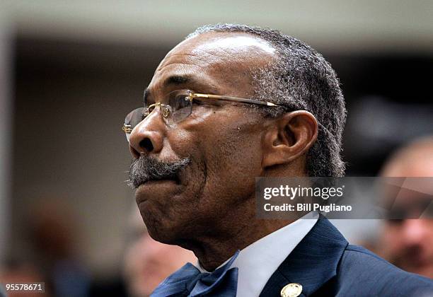 Lem Barney, former Detroit Lions hall of fame player, speaks as a witness at a U.S. House Judiciary field hearing January 4, 2010 in Detroit,...