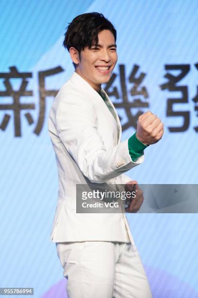 Singer Jam Hsiao attends the OPPO endorsement event on May 7, 2018 in Taipei, Taiwan of China.