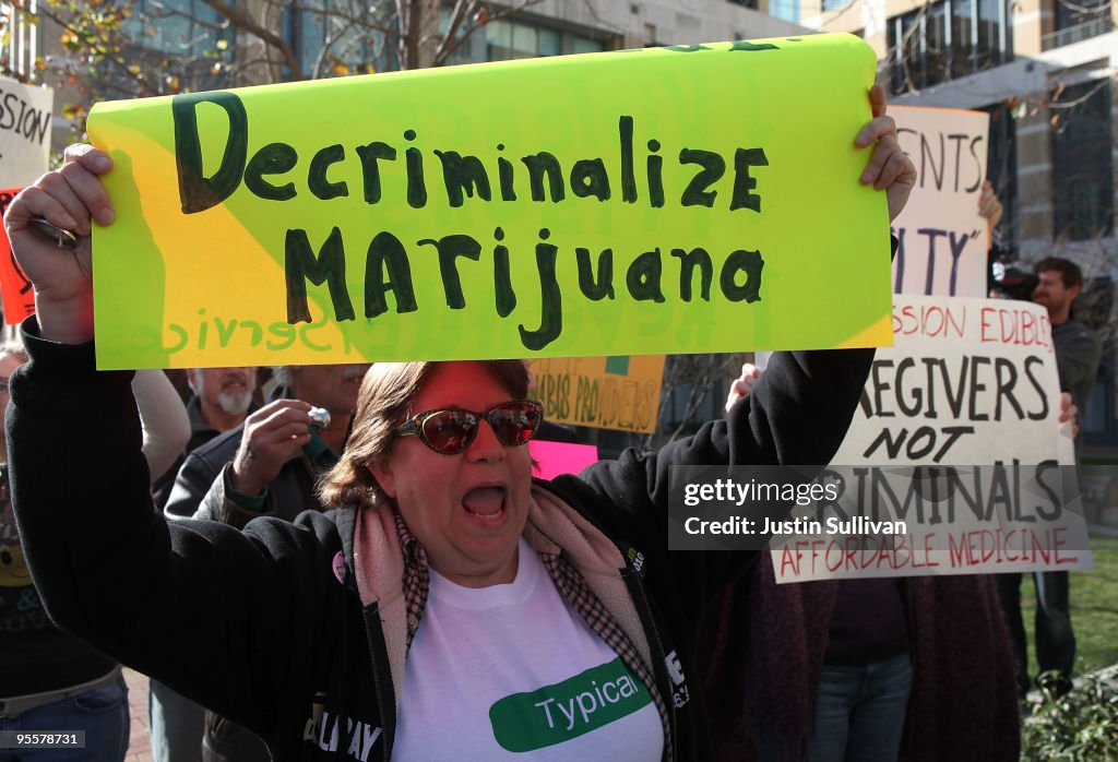 Medical Marijuana Supporters Hold Rally And Press Conference In Oakland