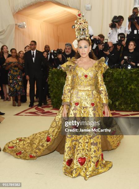 Sarah Jessica Parker attends the Heavenly Bodies: Fashion & The Catholic Imagination Costume Institute Gala at The Metropolitan Museum of Art on May...