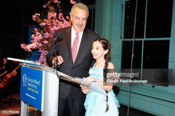 President of The Child Mind Institute Dr. Harold S. Koplewicz and Skylar Lipkin attend the 2018 Change Maker Awards at Carnegie Hall on May 7, 2018...