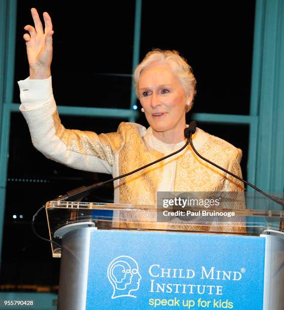 Honoree and Co-founder of Bring Change 2 Mind Glenn Close accepts the Activist Award during the 2018 Change Maker Awards at Carnegie Hall on May 7,...