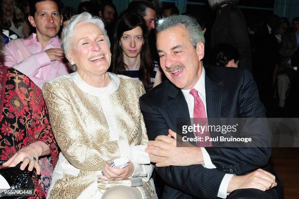 Honoree and Co-founder of Bring Change 2 Mind Glenn Close and President of The Child Mind Institute Dr. Harold S. Koplewicz attend the 2018 Change...