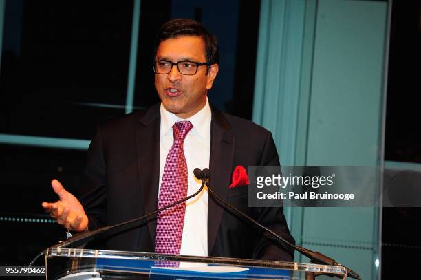 Child Mind Institute Board of Directors Co-Chair Ram Sundaram speaks onstage during the 2018 Change Maker Awards at Carnegie Hall on May 7, 2018 in...