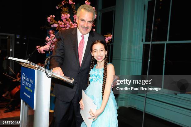 President of The Child Mind Institute Dr. Harold S. Koplewicz and Skylar Lipkin attend the 2018 Change Maker Awards at Carnegie Hall on May 7, 2018...