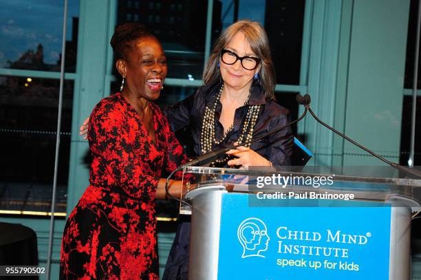 First Lady of New York City Chirlane McCray and Child Mind Institute Board of Directors Co-Chair Brooke Garber Neidich speak onstage during the 2018...
