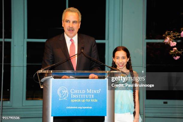 President of The Child Mind Institute Dr. Harold S. Koplewicz and Skylar Lipkin attend the 2018 Change Maker Awards at Carnegie Hall on May 7, 2018...