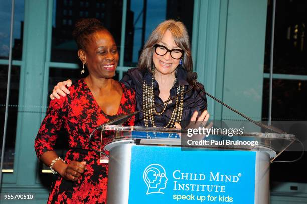 First Lady of New York City Chirlane McCray and Child Mind Institute Board of Directors Co-Chair Brooke Garber Neidich speak onstage during the 2018...