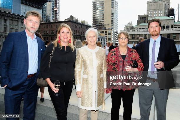 Anton Gueth, Pamela Harrington, Honoree and Co-founder of Bring Change 2 Mind Glenn Close, Jessie Close and Calen Pick attend the 2018 Change Maker...