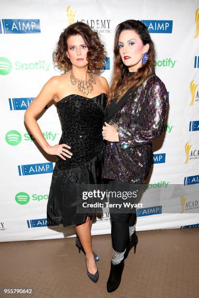 Co-founder of Creative Nation Beth Laird and songwriter Natalie Hemby attend the 3rd Annual AIMP Awards at Ryman Auditorium on May 7, 2018 in...