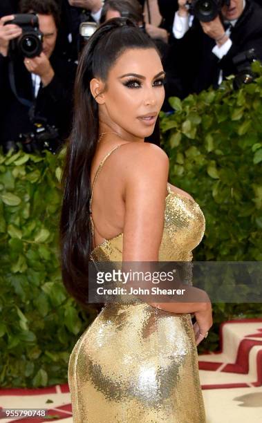 Kim Kardashian attends the Heavenly Bodies: Fashion & The Catholic Imagination Costume Institute Gala at The Metropolitan Museum of Art on May 7,...