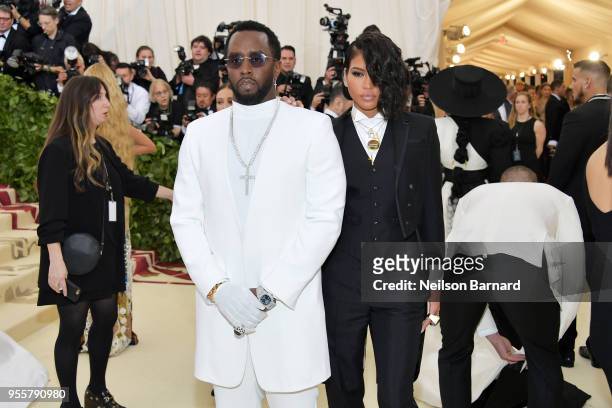 Sean "Diddy" Combs and Cassie attends the Heavenly Bodies: Fashion & The Catholic Imagination Costume Institute Gala at The Metropolitan Museum of...