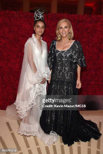 Sasha Lane and Tory Burch attend the Heavenly Bodies: Fashion & The Catholic Imagination Costume Institute Gala at The Metropolitan Museum of Art on...