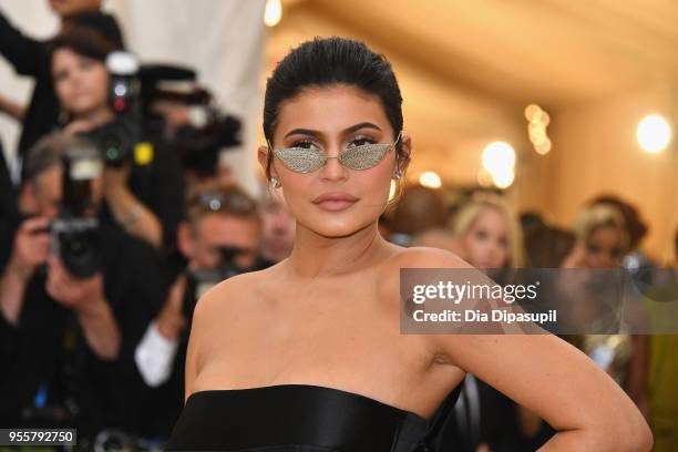 Kylie Jenner attends the Heavenly Bodies: Fashion & The Catholic Imagination Costume Institute Gala at The Metropolitan Museum of Art on May 7, 2018...