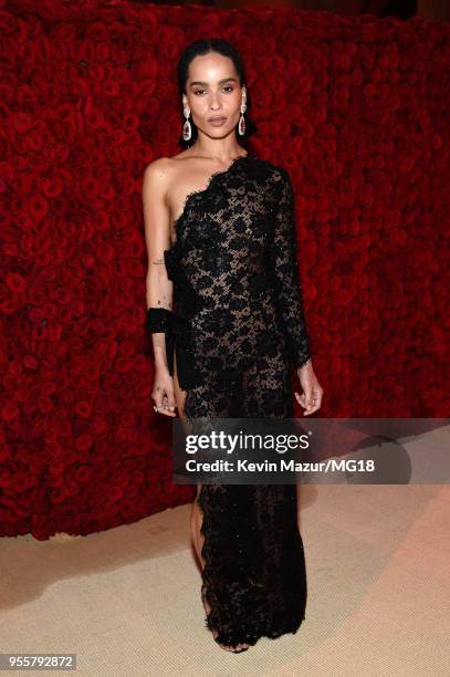 Zoe Kravitz attends the Heavenly Bodies: Fashion & The Catholic Imagination Costume Institute Gala at The Metropolitan Museum of Art on May 7, 2018...