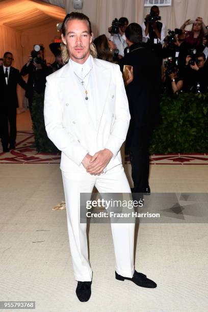 Diplo attends the Heavenly Bodies: Fashion & The Catholic Imagination Costume Institute Gala at The Metropolitan Museum of Art on May 7, 2018 in New...