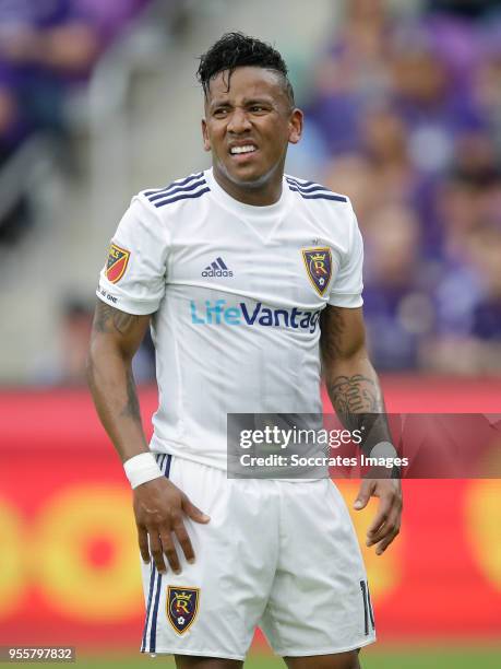 Joao Plata of Real Salt Lake during the match between Orlando City v Real Salt Lake on May 6, 2018