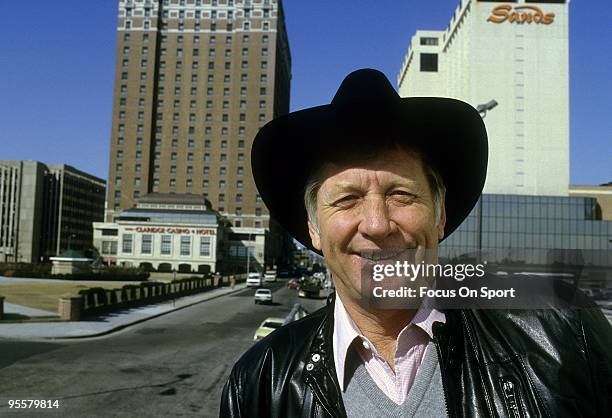 S: Ex Major League Baseball player Mickey Mantle poses for this photo in Las Vegas, Nevada circa 1980's. Mantle played for the Yankees from 1951-68.