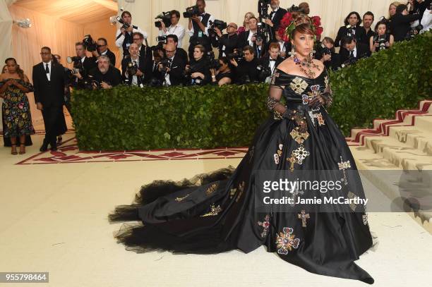 Marjorie Harvey attends the Heavenly Bodies: Fashion & The Catholic Imagination Costume Institute Gala at The Metropolitan Museum of Art on May 7,...