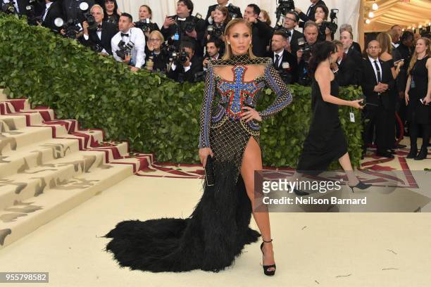 Jennifer Lopez attends the Heavenly Bodies: Fashion & The Catholic Imagination Costume Institute Gala at The Metropolitan Museum of Art on May 7,...